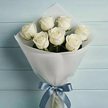 Букет 7 Белых роз Эдлесс Лав #REPLACE_PRED# Бее