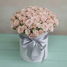 Цветочная композиция из Розы в шляпной коробке #REPLACE_PRED# Бее