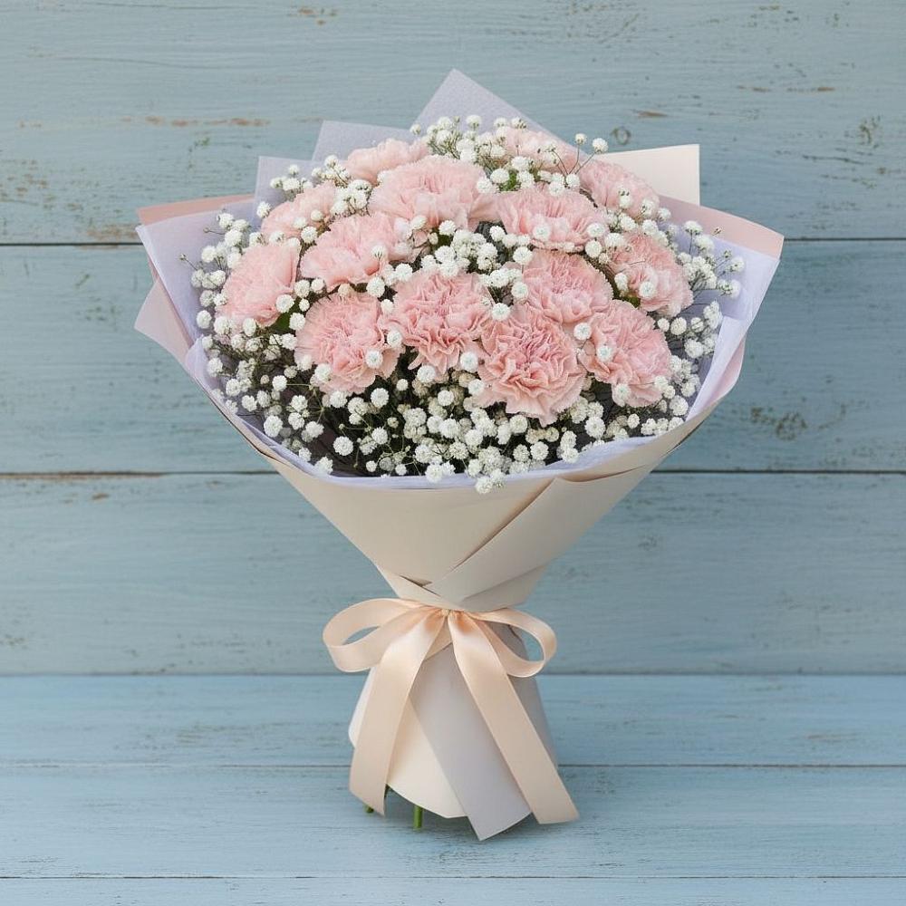 Букет цветов из: Гвоздики в Бее