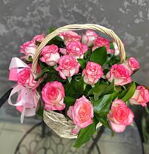 Цветочная композиция из Розы в корзине #REPLACE_PRED# Бее