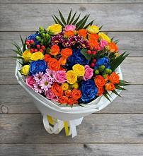 Букет цветов из:  Розы и Хризантемы в Бее