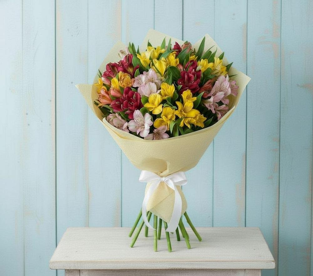 Букет цветов из: Альстромерии в Бее
