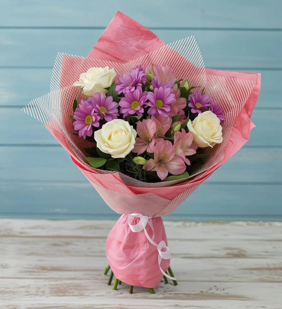 Букет цветов из: Герберы в Бее