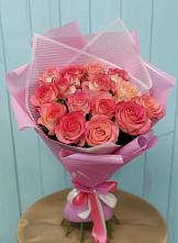 Букет 15 Розовых роз Равель в Бее
